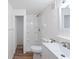 Bathroom boasts new vanity, toilet, and shower for a fresh look at 6410 Amelia Ln, Dade City, FL 33523