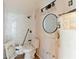 Under renovation bathroom includes shower, tub, and toilet; needs TLC at 6410 Amelia Ln, Dade City, FL 33523