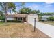 Charming single-story home featuring stone accents, a two-car garage, and mature landscaping at 6509 Pine Meadows Dr, Spring Hill, FL 34606