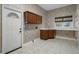 Bright laundry room with cabinets, sink, counter space, and exterior door at 7268 Crystal Spring Run, Weeki Wachee, FL 34607