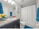 Bathroom featuring modern vanity, and shower at 8199 Nordica Rd, Weeki Wachee, FL 34613