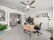 Home office setup with a modern desk, comfortable chair, and stylish decor at 8199 Nordica Rd, Weeki Wachee, FL 34613
