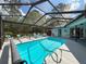 Enjoy swimming in your private screened pool with lounge and dining areas at 8979 Hernando Way, Weeki Wachee, FL 34613