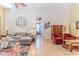 Inviting living room featuring a neutral color palette and access to other rooms at 9406 Burnam Dr, Weeki Wachee, FL 34613