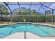 Sparkling pool with a screened enclosure, offering privacy and a relaxing outdoor space at 9406 Burnam Dr, Weeki Wachee, FL 34613
