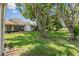 Expansive backyard featuring mature trees, providing ample shade and a serene atmosphere at 11725 Spring Tree Ln, Port Richey, FL 34668