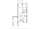 Schematic floorplan showing the layout of the home, including the living room, primary bedroom, and garage at 11725 Spring Tree Ln, Port Richey, FL 34668