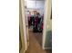 Walk-in closet offers ample storage space with organized clothing racks at 13651 Forest Lake Dr, Largo, FL 33771