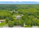 Aerial view of the property nestled among lush greenery, showcasing its serene and private setting at 26221 Pheasant Run, Wesley Chapel, FL 33544