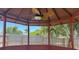 Covered gazebo with ceiling fan is perfect for outdoor relaxation at 4027 31St N Ave, St Petersburg, FL 33713
