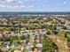 Expansive aerial view of a residential community with lush greenery and well-maintained homes with pools at 489 Tournament Dr, Spring Hill, FL 34608