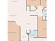 Detailed floor plan showcasing the layout of the home, including the living room, bedrooms, and kitchen at 5048 Teather St, Spring Hill, FL 34608