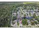 Picturesque aerial shot of houses along winding canals, offering waterfront living with easy boating access and lush foliage at 6241 Colony Cir, Weeki Wachee, FL 34607
