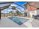 The screened in pool area allows views of the canal and has access to the screened porch area at 6241 Colony Cir, Weeki Wachee, FL 34607