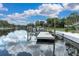 Picture of the backyard dock providing direct access to the water, perfect for boating enthusiasts at 6936 River Rd, New Port Richey, FL 34652