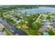 Extensive aerial view of a waterfront home community showcasing private boat docks and luxurious waterway access at 8143 Channel Dr, Port Richey, FL 34668