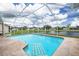 Backyard pool with screened lanai at 8811 Napa Loop, New Port Richey, FL 34653