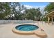 Community pool and jacuzzi surrounded by mature trees, providing a resort-like experience for residents at 11505 Cerca Del Rio, Temple Terrace, FL 33617