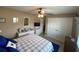 Comfortable bedroom featuring a closet for ample storage and a ceiling fan at 3128 Montague Ave, Spring Hill, FL 34608