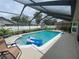 Enjoy the sparkling pool inside a screened enclosure with a well-maintained yard at 3128 Montague Ave, Spring Hill, FL 34608