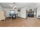 Bright dining area featuring a table and chairs, next to the kitchen at 34955 Blanton Rd, Dade City, FL 33523