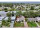 Aerial view of a single story home on the water at 3545 Landale Dr, Holiday, FL 34691