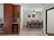 Open concept kitchen and dining room with tile floors at 6347 Shadydale Ave, Spring Hill, FL 34609