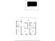 Floor plan showcasing the layout of the home, including the kitchen, bedrooms, and screened in pool area at 6347 Shadydale Ave, Spring Hill, FL 34609