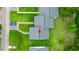 Aerial view of the property showing its landscaping and proximity to nearby street and parking at 7700 Danube Dr # 7700, Hudson, FL 34667