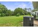 Expansive backyard with lush green grass and mature trees offering privacy and a serene outdoor space at 7700 Danube Dr # 7700, Hudson, FL 34667