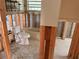 Bathroom partially demoed, featuring a new toilet and bathtub on patterned tile floor at 8516 Inwood Dr, Hudson, FL 34667