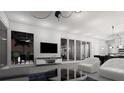 Open concept living room with sliding doors to patio at 2733 S East Ave, Sarasota, FL 34239