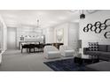 Open living and kitchen area with modern furniture at 2733 S East Ave, Sarasota, FL 34239