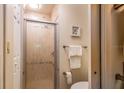 Clean bathroom with shower, toilet, and updated fixtures at 4450 47Th W Ave # 202, Bradenton, FL 34210