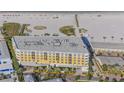Aerial view of beachfront condo building at 915 Seaside Dr # 312 Weeks 32-33, Sarasota, FL 34242