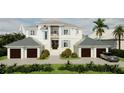 Two-story home with double garage, light colored exterior, and landscaping at 3621 San Remo Ter, Sarasota, FL 34239