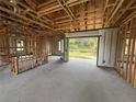 Open concept living area under construction with garage access at 8233 Givlic Ln, North Port, FL 34287