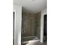 Modern bathroom with a large shower and neutral tile at 2679 Englewood Rd, Venice, FL 34293