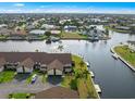 Aerial view of waterfront property and community at 3920 Bal Harbor Blvd # D8, Punta Gorda, FL 33950