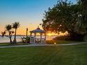 Picturesque waterfront gazebo offering sunset views at 4521 Bay Shore Rd, Sarasota, FL 34234