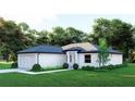 White house with gray roof and two-car garage at 23453 Winthrob Ave, Port Charlotte, FL 33980