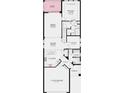 First floor plan showcasing kitchen, great room, primary suite, and lanai at 15025 Shady Palms Ln, Nokomis, FL 34275