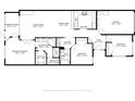 Floor plan showing a 2-bedroom, 2-bathroom house at 5635 Spanish Point Ct, Palmetto, FL 34221
