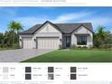Home exterior elevation showcasing stucco, front and garage doors, and roof tile at 2521 Waterfront Cir, Sarasota, FL 34240