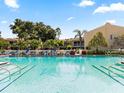 Inviting community pool with plenty of lounge chairs at 6101 34Th W St # 16A, Bradenton, FL 34210