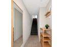 Bright entryway with built-in shelving and full-length mirror at 553 Bahia Beach Blvd, Ruskin, FL 33570