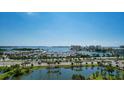 Stunning panoramic view of marina and city skyline from a high floor at 1255 N Gulfstream Ave # 1003, Sarasota, FL 34236