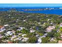 Aerial perspective showing the property and its proximity to the water at 1884 Grove St, Sarasota, FL 34239