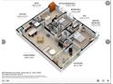 Detailed floor plan showcasing the layout, including the kitchen, living/dining area, bedrooms, and sun room at 5855 Midnight Pass Rd # 319, Sarasota, FL 34242