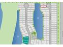 Community map highlights the neighborhood layout, amenities like the dog park, and waterfront home sites at 705 Anegada Ln, Sarasota, FL 34234